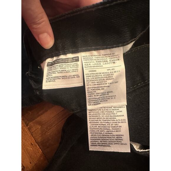 Levi’s 505 Men’s Black Jeans Size 38x32 Pants Straight Leg Classic Fit - Picture 5 of 16